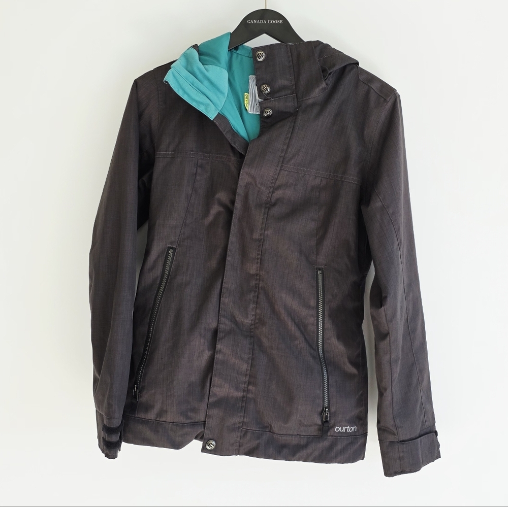 Burton White Collection DRYRIDE Snowboard Dark Grey Jacket Women's Size XS